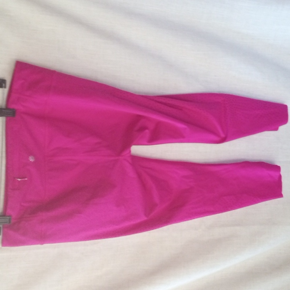 Athleta Velocity Lazer Cut Pink Women's Pants Large - Picture 4 of 5